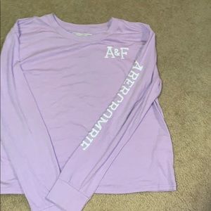 purple a&f long sleeve t shirt